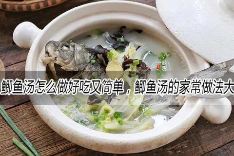 鲫鱼汤的做法大全